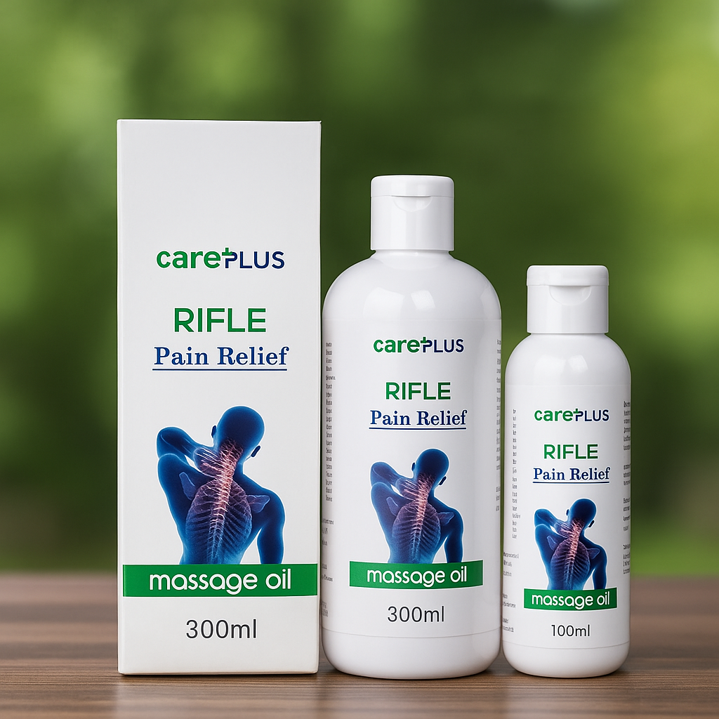 Rifle Pain Relief Massage Oil – Ayurvedic Herbal Oil for Joint & Muscle Pain | Fast-Absorbing Relief Formula
